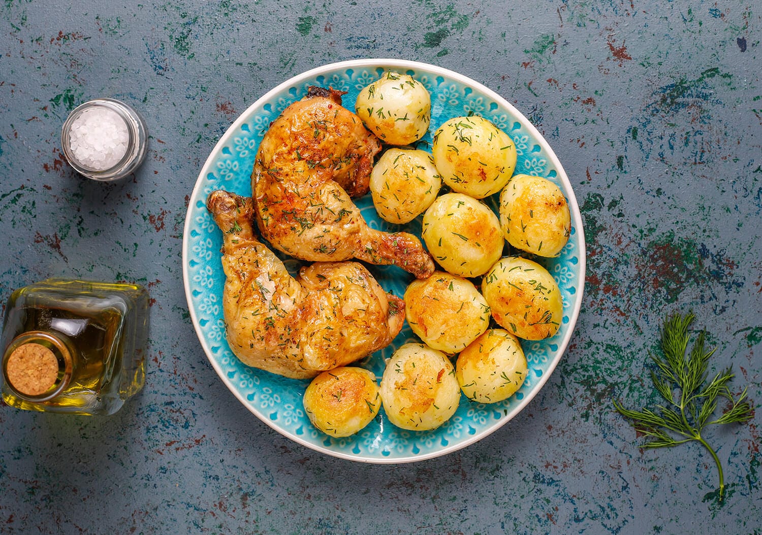 Roasted Chicken Thighs with Garlic Herb Butter | recipescard.com